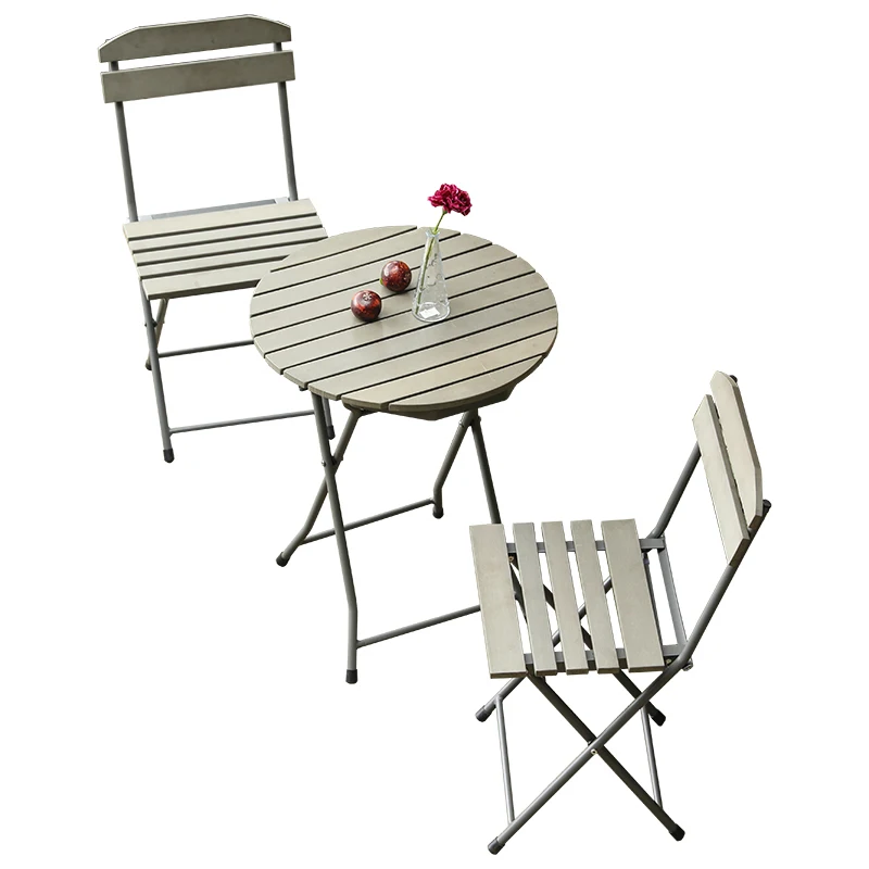 

Маленький стол и стул zq для балкона, складной Железный удобный комбинированный стул для двора, террасы