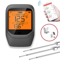 aidmax pro07 cooking temperature meter for meat bluetooth wireless digital food probe barbecue oven thermometer with 4 sensors