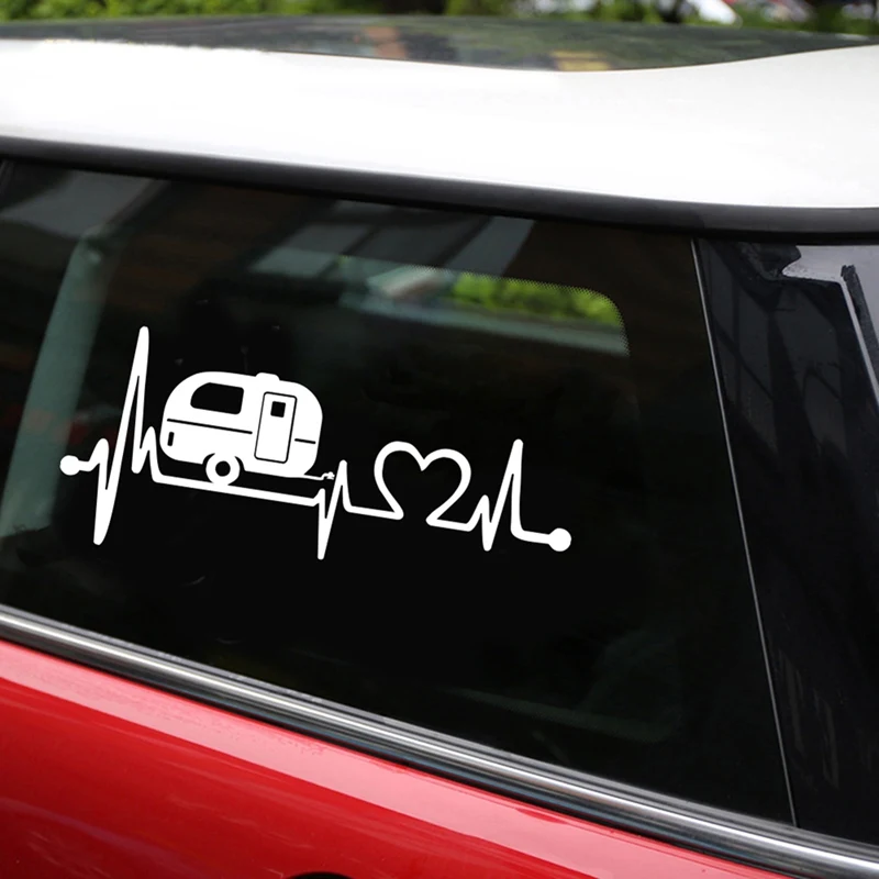 DAWASARU мультяшная Автомобильная наклейка Caravan Love Heartbeat Camper наклейки кузов Машины