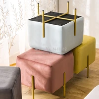 modern ottomans creative fabric change shoe bench stool home doorway clothing store fitting room small sofa footstool