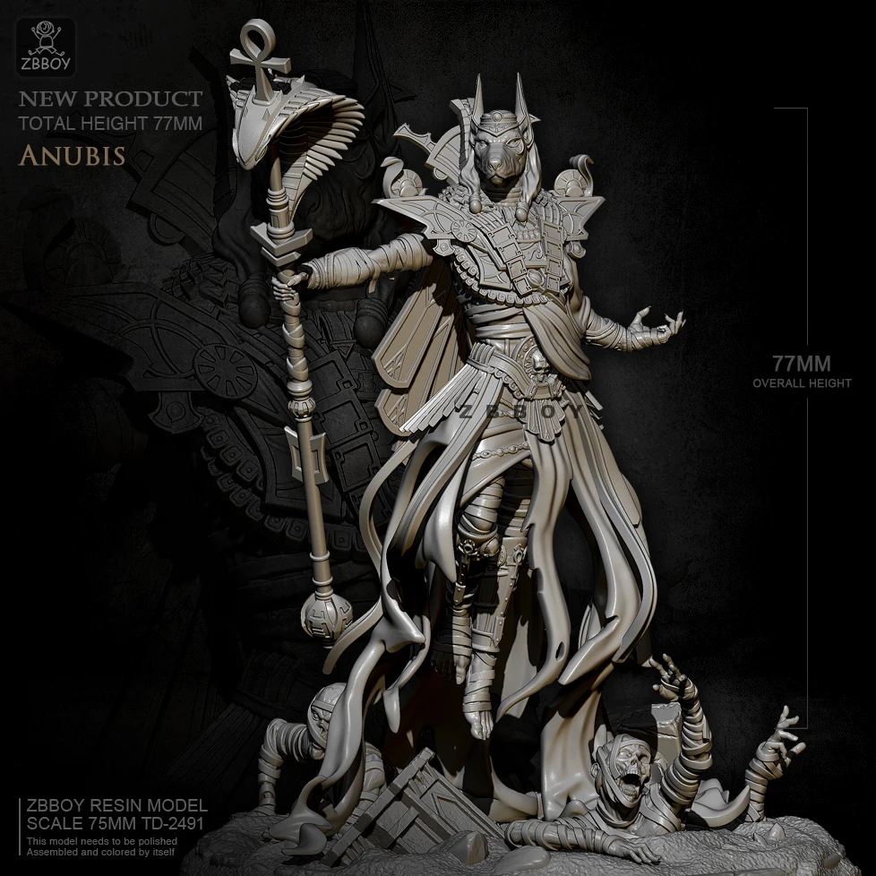 

77mm Resin model figure kits DIY toy self-assembled TD-2491