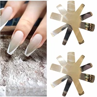 pro 9 sizes easy french cut v shape tips manicure edge trimmer shaped stainless steel line nail art tools acrylic cutte