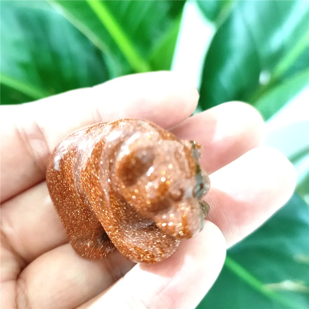 Натуральный ручной работы полированный золотой песок Хрустальный