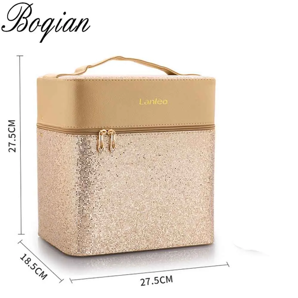 Модный женский органайзер для макияжа большой емкости многослойная Clapboard