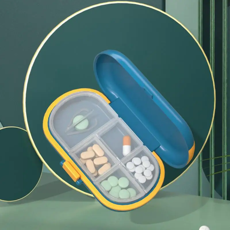 

Portable Pill Cases Travel Dispen Storage Container Useful Storage Box Pill Tablet Pill Divider Slot Moisture-proof Pill Box