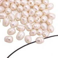 100pcs natural white growth pearl loose beads larger hole size 2mm crafts jewelry making diy