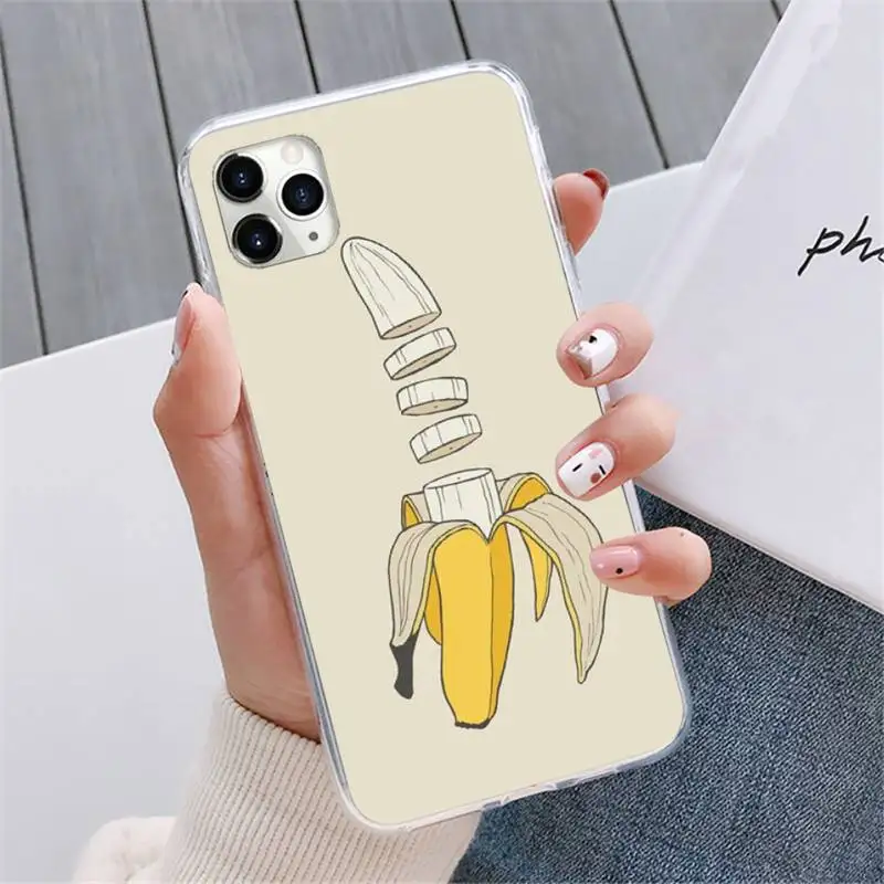 

Fruit Banana Lemon Phone Case For iphone 12 5 5s 5c se 6 6s 7 8 plus x xs xr 11 pro max mini