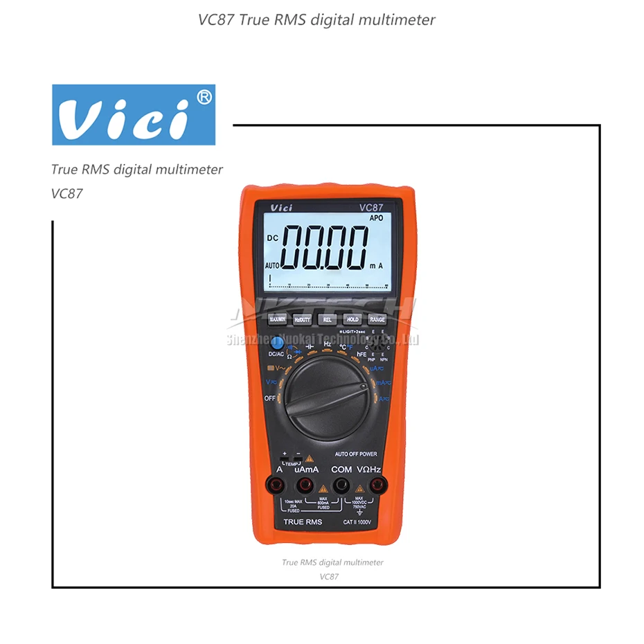 VICI VC87 VSD True RMS цифровой мультиметр Температурное Сопротивление Емкость Частота AC DC Напряжение Ток для моторов