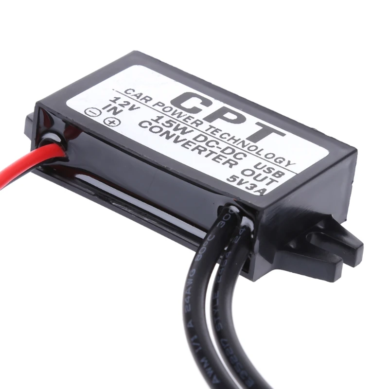 Автомобильный DC 12V до 5V 3A 15W двойной USB зарядное устройство конвертер Модуль