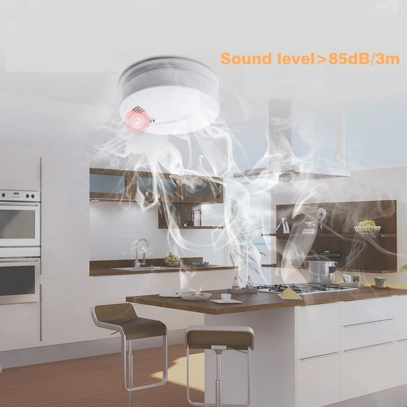 5/10pcs Fire Alarm Detector Heat Smoke Detectors With 85dB Voice Smart House 2 in 1 Standalone | Безопасность и защита