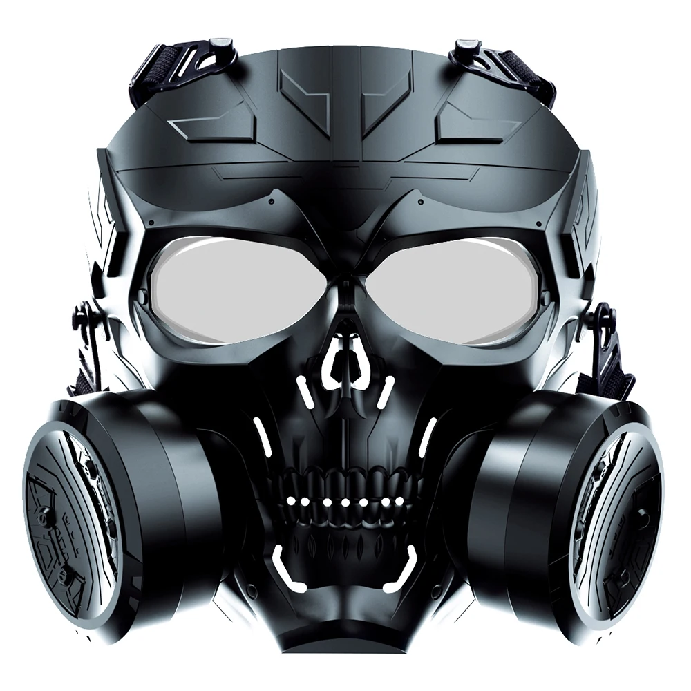 

AIRSOFTA Airsoft Biochemical Machinery Dual Fan Mask Tactical PC Lens Protective Mask Outdoor BB Gun Paintball Hunting Equipment