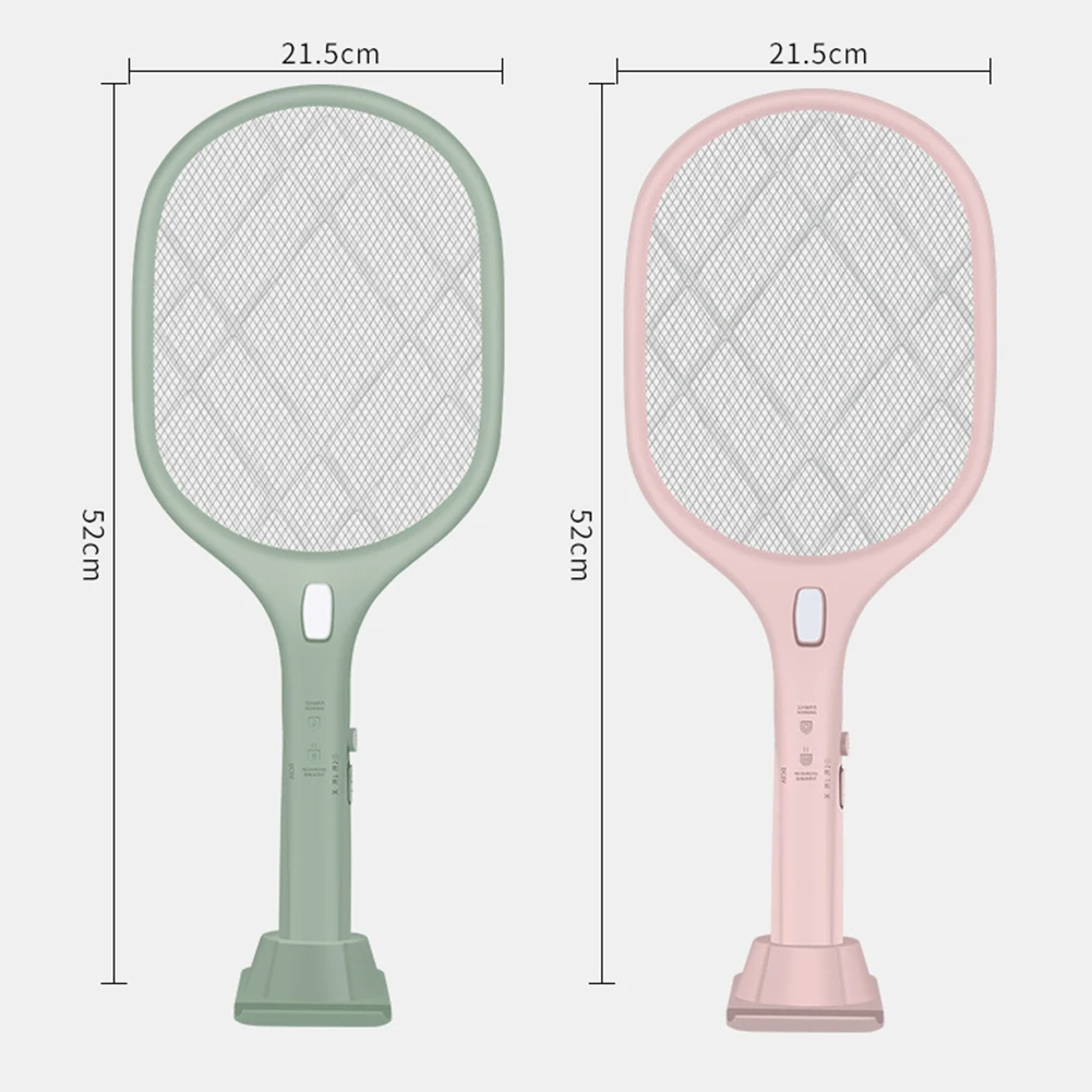 

Powerful Electric Mosquito Killer Lamp Handheld Safe Fly Insects Swatter Bug Trap Rechargeable Tennis Racket for Bedroom Outdoor