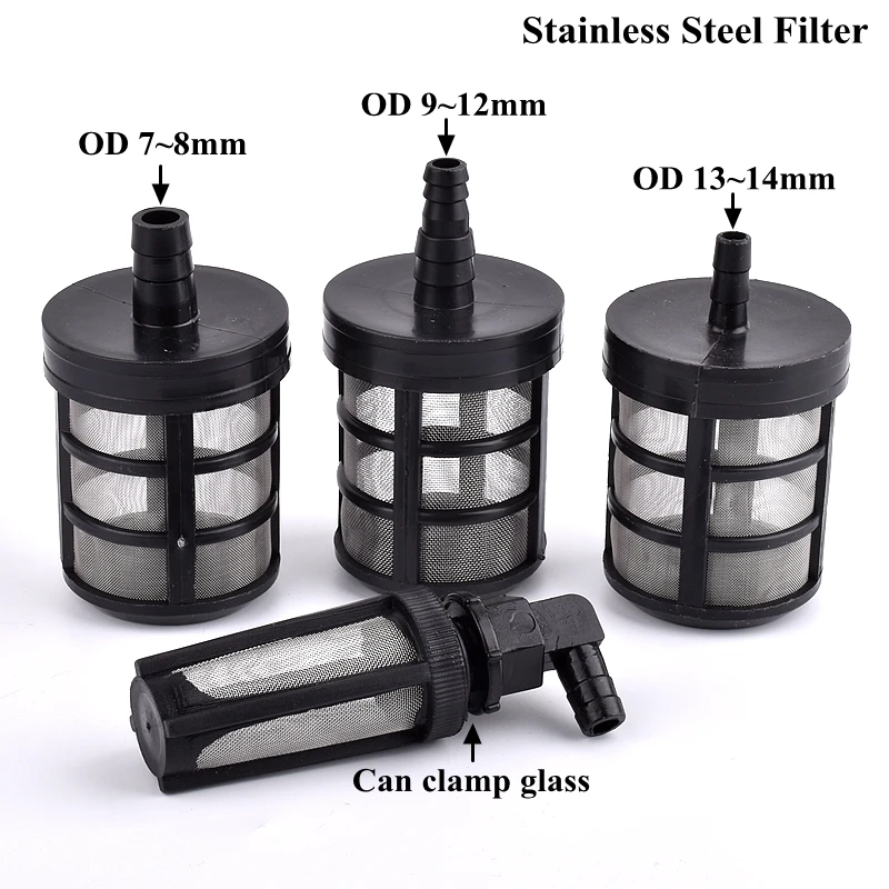 

Фильтр для аквариума 7-14 мм, сетчатый фильтр из нержавеющей стали для аквариума, зеркальные фильтры для водяного насоса, соединитель шланга ...