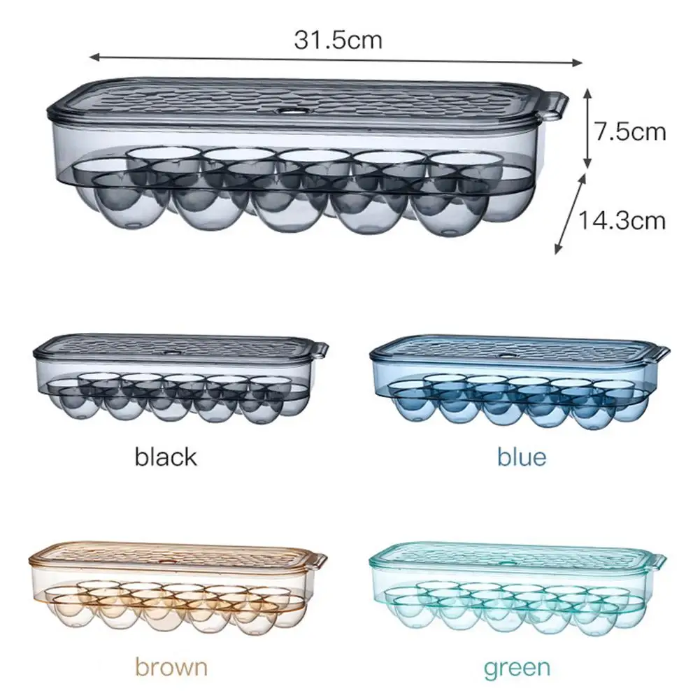 

Plastic 16/18 Grids Egg Storage Box Refrigerator Convenient Storage Boxes Egg Tray Food Container Kitchen Gadgets 45a