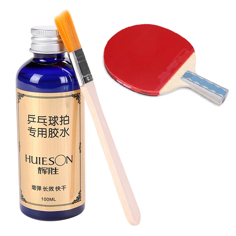 Professional 100ml Speed Liquid Super With Special Brush Pingpong Racket Rubbers Table Tennis Glue For SchoolOffice Accessories