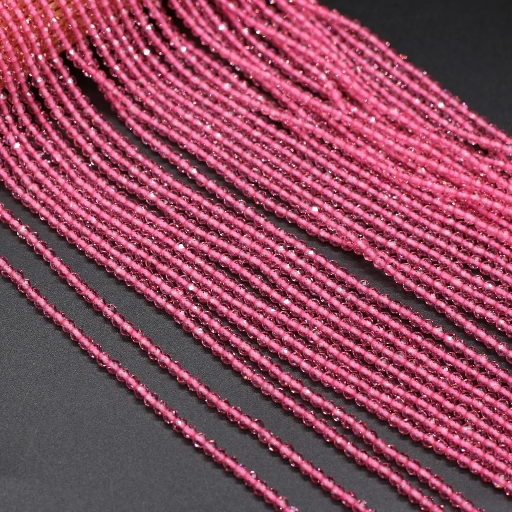 

Faceted Stone Beads Section Pink Spinels Stone Beads DIY for Jewelry Making Bracelet Necklace Accessories Gift Size 3mm