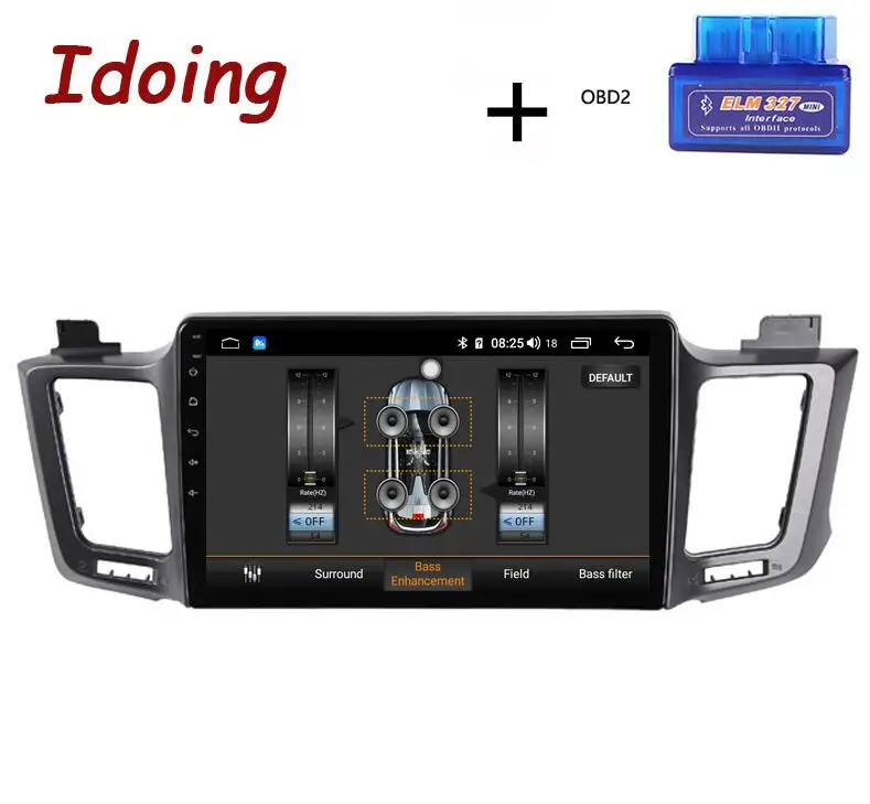 with OBD Idoing 10," 4G+ 64G 8 ядерный автомобильный Радио Android 8,1 мультимедийный плеер для Toyota RAV4 4 XA40 5 XA50 2012- gps навигация нет 2din - Цвет: with OBD