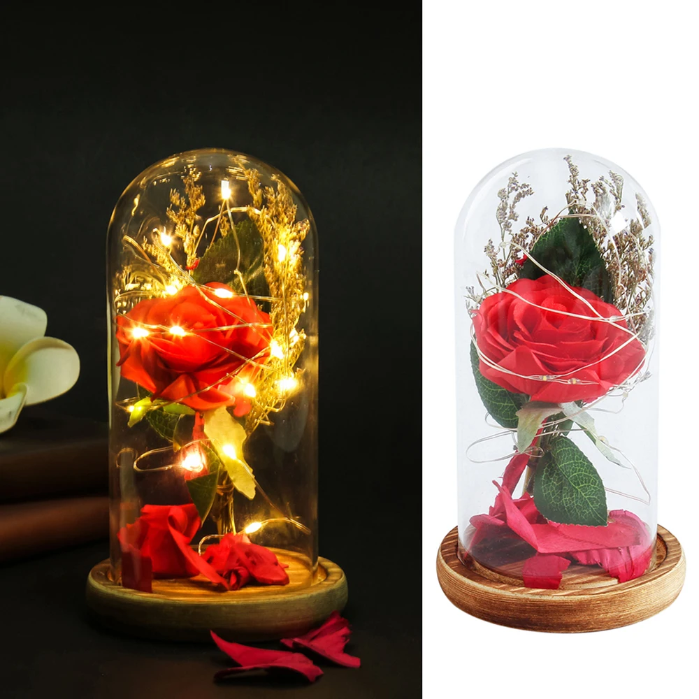 

Светодиодный светильник с цветком розы, Свадебный романтический декор, женский подарок на день Святого Валентина, подарок на день рождения,...