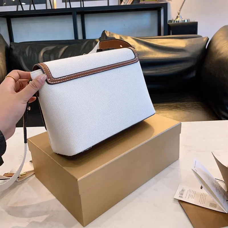 

Hiboom 2020 Canvas Handbag Gift Present for Girl Friend Patchwork White Color Handsome Bags