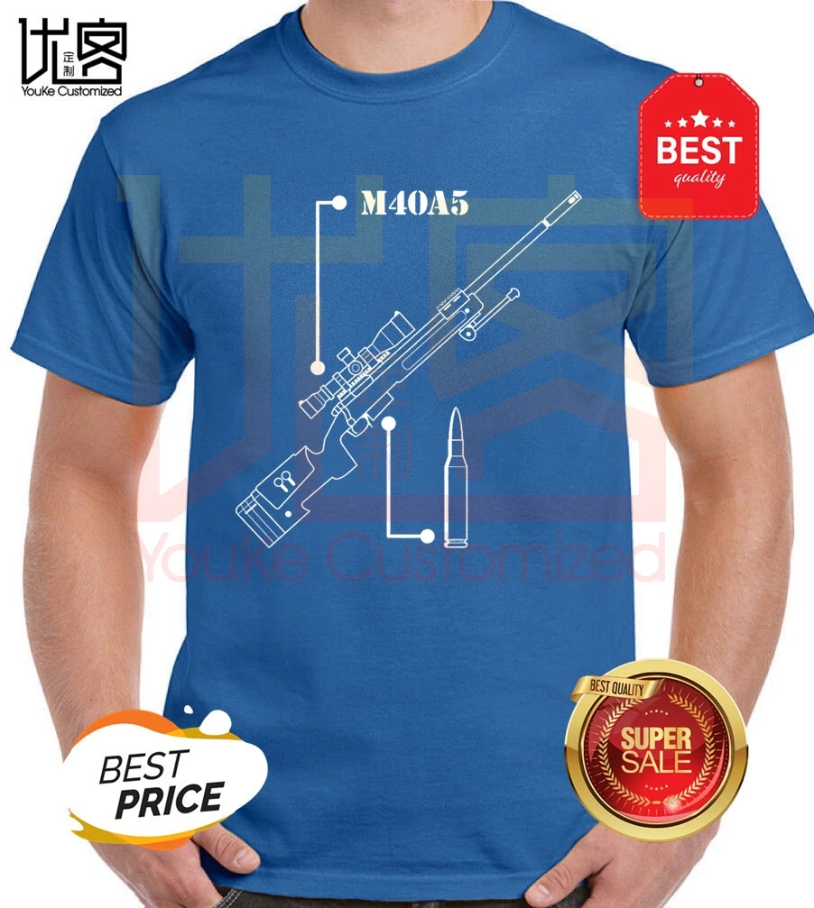 Футболка m40a5 армейского зеленого цвета с изображением снайперской винтовки warzone