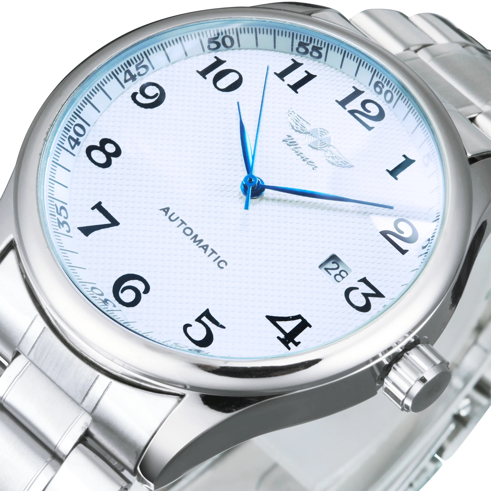 WINNER модные повседневные мужские механические часы из нержавеющей стали с