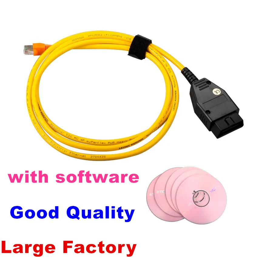 Кабель ENET (Ethernet к OBD) с программным обеспечением DVD проигрыватель компакт-дисков