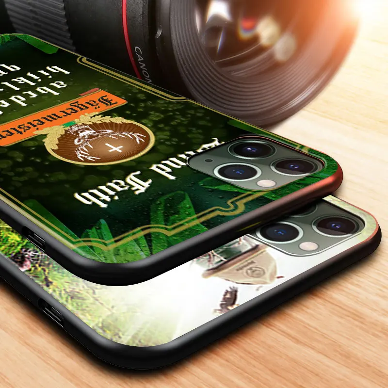 

Jagermeister Logo For Apple iPhone 12 11 XS Pro Max Mini XR X 8 7 6 6S Plus 5 SE 2020 Black Silicone Cover Phone Case
