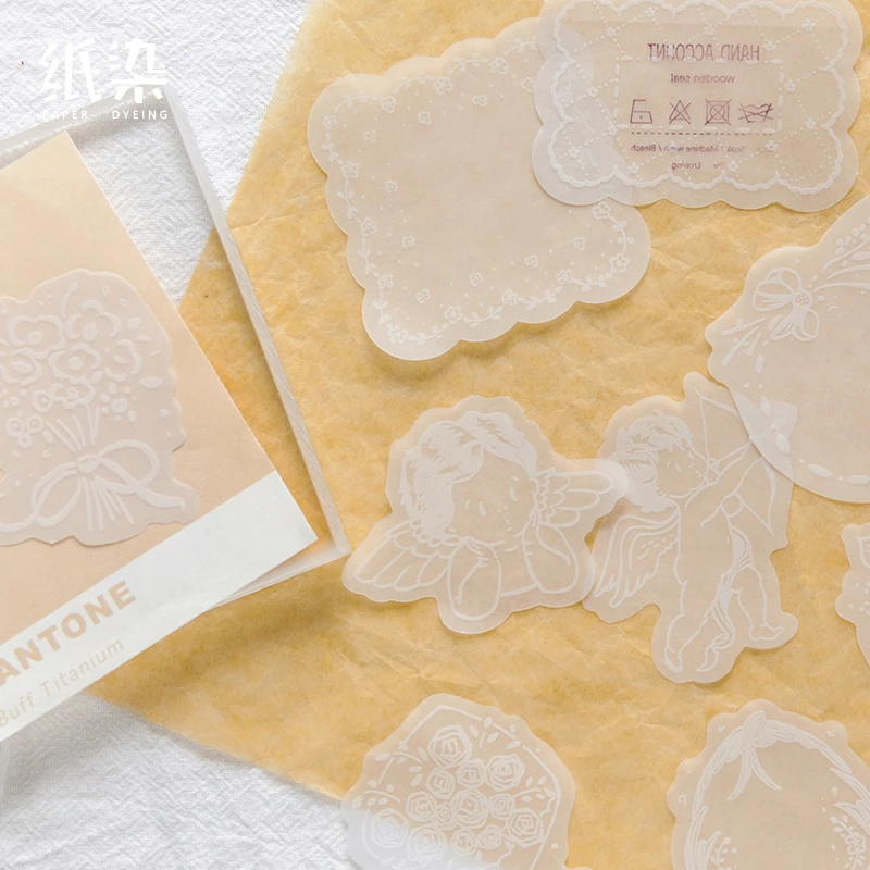 6 шт./лот бумага с серной кислотой и белыми чернилами для снежного сада креативная