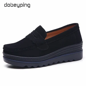 Туфли женские dobeyping из натуральной кожи, на платформе, на толстой подошве, для весны и осени