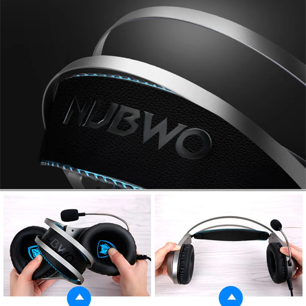 NUBWO N2 Gaming Headset Casque 3.5mm PC Wired Stereo Headphones with Mic for Laptop/PS4/Xbox One | Earphones &