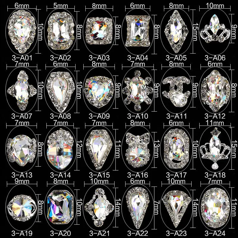 Новинка 10 шт. сплав жемчуг 3D дизайн ногтей украшения Блестящие кристаллы