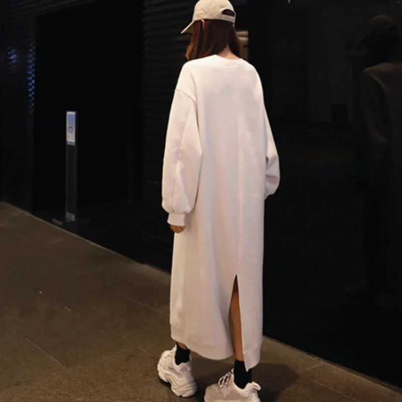 LANMREM 2020 осеннее и зимнее Новое повседневное модное женское свободное одноцветное