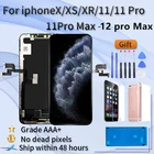 Для iPhone X XR XS XSmax 11 ЖК-дисплей сенсорный экран в сборе, цвет, 3D чувствительный, без мертвого угла касания, класс AAA +
