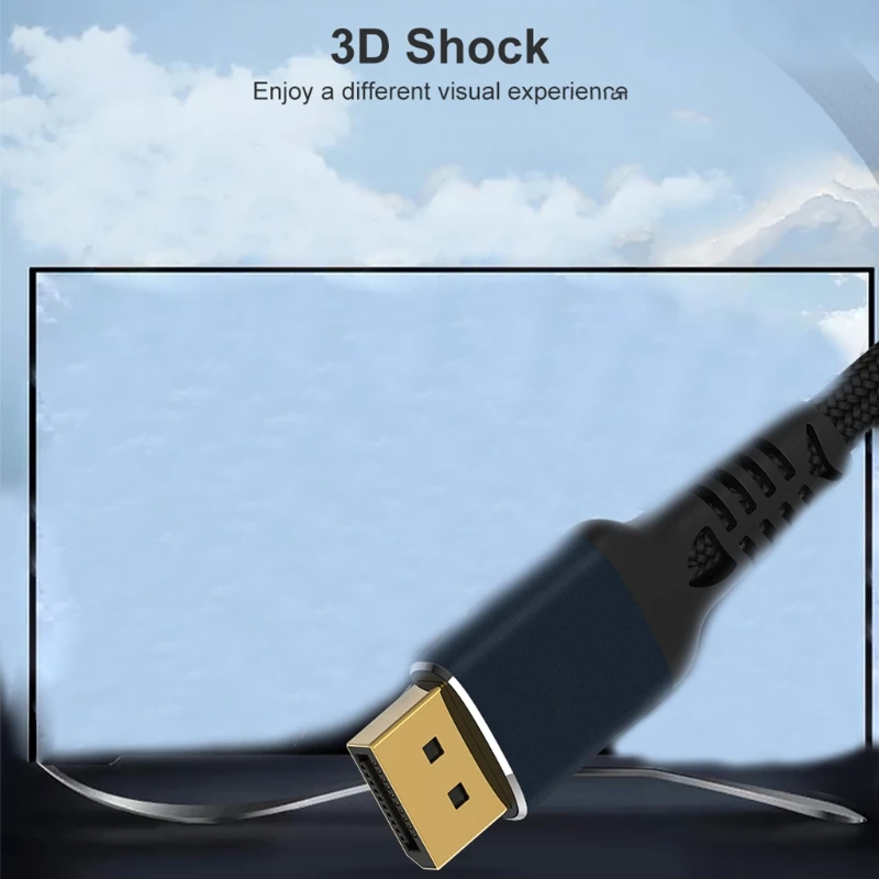 

DXAB высокоэффективный DisplayPort 2,0 Шнур 1/2/3 метра 16K 60 Гц 80 Гбит/с соединительный кабель компьютерные соединения