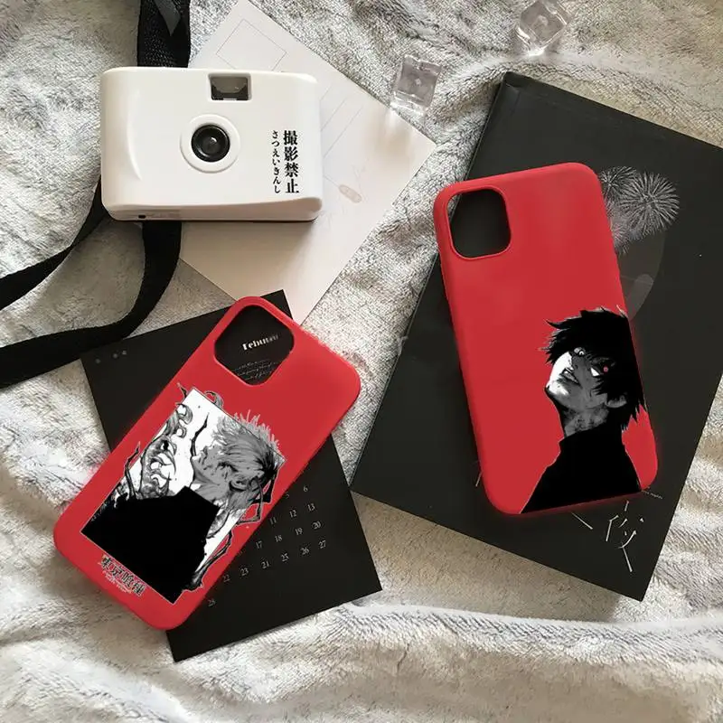 

anime Tokyo Ghoul Japan Phone Case Candy Color for iPhone 6 7 8 11 12 s mini pro X XS XR MAX Plus