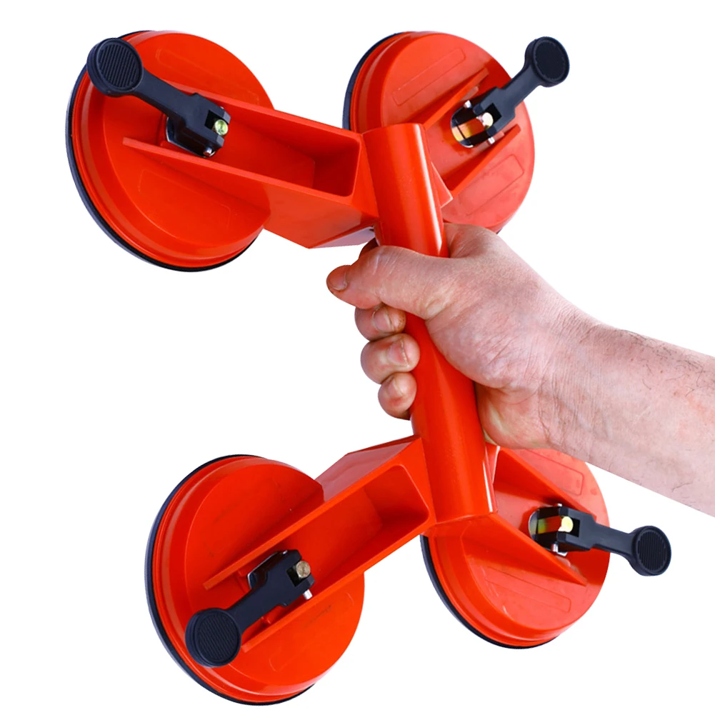 

Four Pad 120kg Suction Cup Hand Tool Puller Carrying Glass Lifter Sucker Plate Vacuum Practical Strong Bearing Tile Mirror