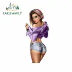 Забавные автомобильные наклейки EARLFAMILY, 13 см, для сексуальных девушек, сделай сам, индивидуальный Креатив печатные наклейки, подходит для GTR EVO SX