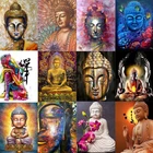 DIY алмазная живопись религиозные Алмазная вышивка с Буддой мозаика Полный Круглый Стразы фотографии Landspace домашний декор искусство подарок