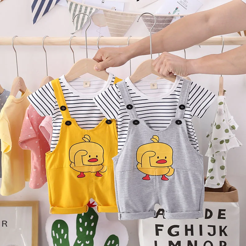 

baby newborns summer clothes Children Wear Suspender 0-1-2-3 Years Old Boys' Summer Clothing Fashion Baby Suit Jumpsuit