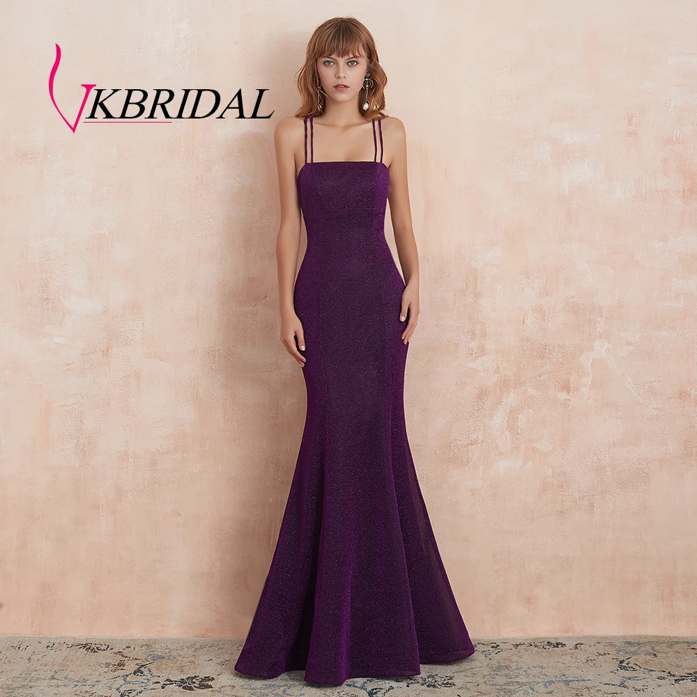 VKBRIDAL Sparkle Glittery Long Prom Dresses 2019 Sexy Spaghetti Strappy Back Shiny Glitter Mermaid Evening Gowns | Свадьбы и