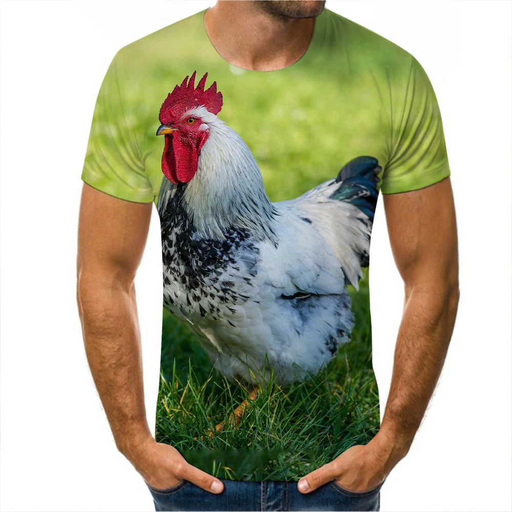 

KYKU Brand Chicken T shirt Men Animal Tshirts Casual Funny Funny T shirts Surf T-shirts 3d Mens Clothing Punk Rock Casual Tops