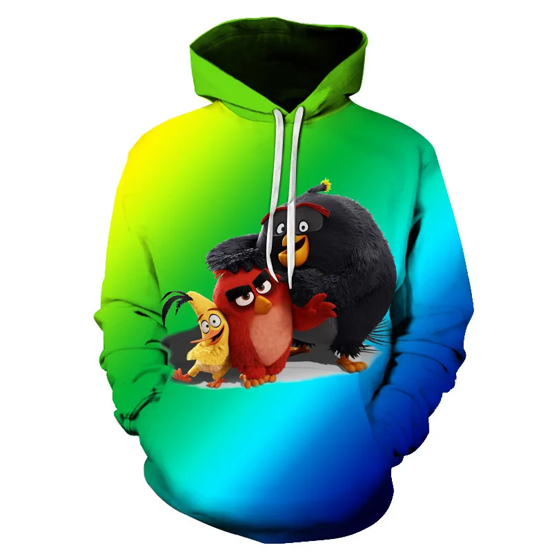 picture color Стиль 3D принт Angry Birds Movie 2 толстовки с капюшоном горячая распродажа мужская и женская уличная одежда Angry Birds 2 повседневные толстовки - Цвет: picture color