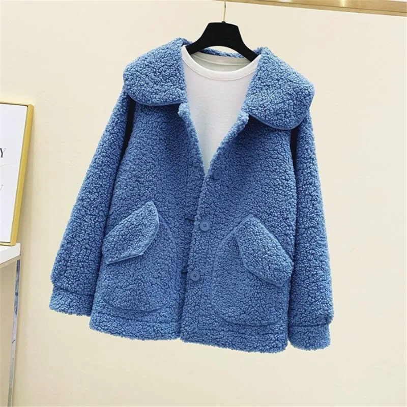 

Cardigan sweater autumn and winter 2021 new Jacket Women's loose warm solid casual ins Korean fashion jackets Outerwear & Coats