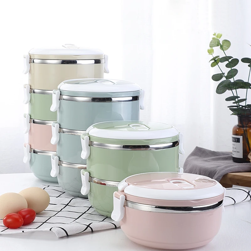

New Portable Multilayer Lunch Box Stainless Steel Food Storage Box Family Travel Picnic Leakproof Lunch Box Work Meal Storage