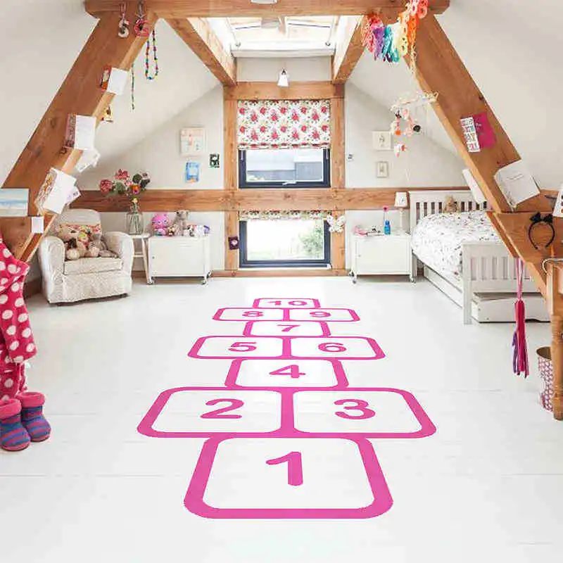 

Wall Stickers For Kids Rooms Personalized Floor Decor Family Games Childhood Memories Decals Jump 894