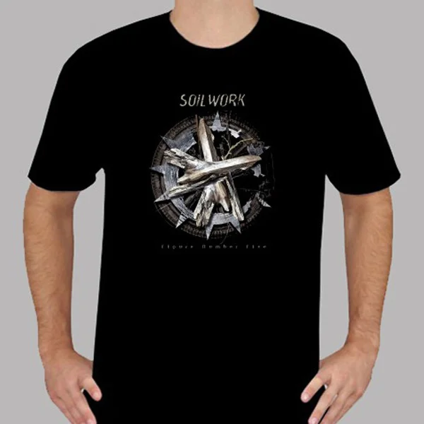 

New SOILWORK Figure Number Five Rock Band Men's Black T-Shirt