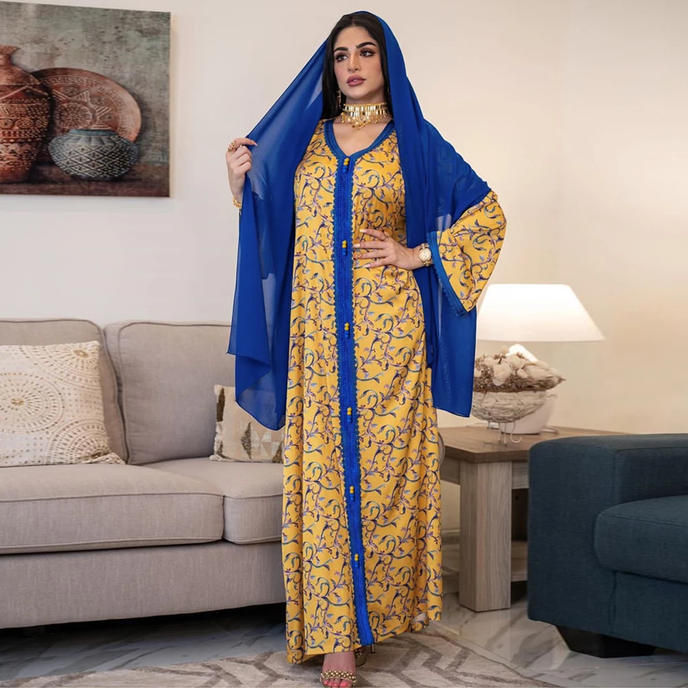 

Abaya Dubai Turkey Arabic Hijab Muslim Fashion Dress Islam Clothing Long Dresses Abayas For Women Robe Musulman De Mode Femme