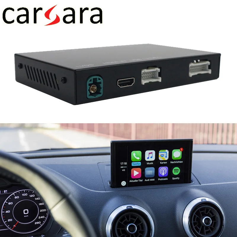 Verkauf CarPlay Android Auto Wireless Decoder Für Au Di A3/Q2 MMI Original Bildschirm IOS & Reverse Bild Nachrüstsatz