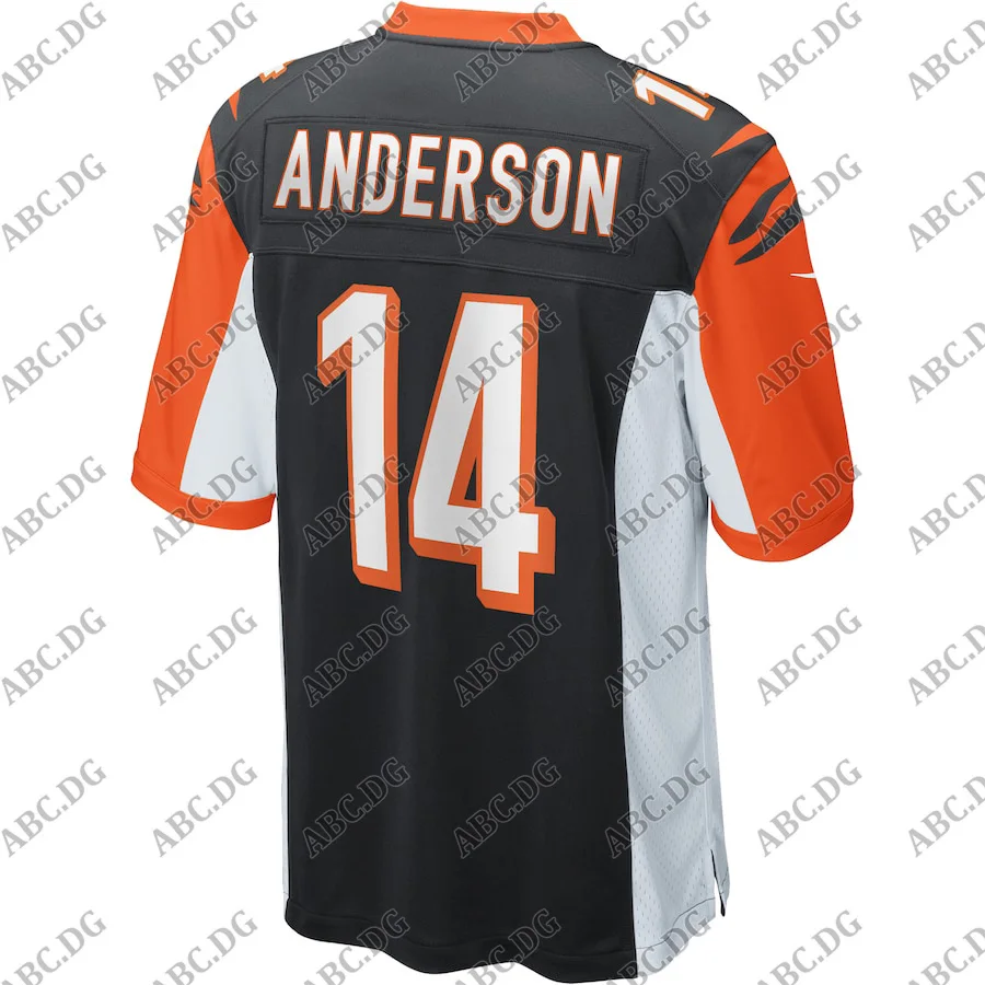 

Customized Stitch Men Women Kid Youth Cincinnati Ken Anderson Black Game Retired Player Jersey 4XL 5XL 6XL