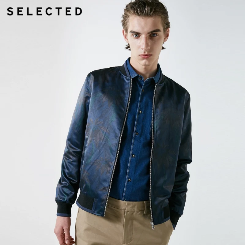 Мужская Весенняя верхняя одежда с принтом шикарная бейсбольная куртка пальто C |